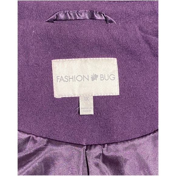FASHION BUG PURPLE COAT 1X❤ - Picture 4 of 13